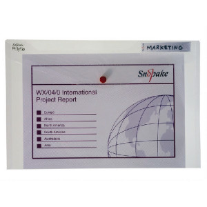 SK11154 Snopake Polyfile Classic Foolscap Clear Pack 5 11154X