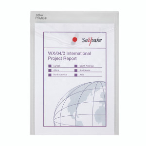 SK04229 Snopake Polyfile P File Wallet Portrait A4 Clear Pack 5 13263
