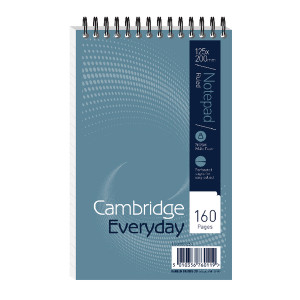 JDM76011 Cambridge Everyday Ruled Wirebound Notebook 160 Pages 125 x 200mm Pack 10 846200078 JDM76011 Cambridge Everyday Ruled Wirebound Notebook 160 Pages 125 x 200mm Pack 10 846200078