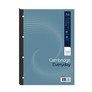 JDM76003 Cambridge Everyday Ruled Margin Refill Pad 160 Pages A4 Pack 5 846200192 JDM76003 Cambridge Everyday Ruled Margin Refill Pad 160 Pages A4 Pack 5 846200192