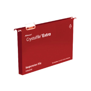 TW70632 Rexel Crystalfile Extra 30mm Suspension File Red Pack 25 70632 TW70632 Rexel Crystalfile Extra 30mm Suspension File Red Pack 25 70632