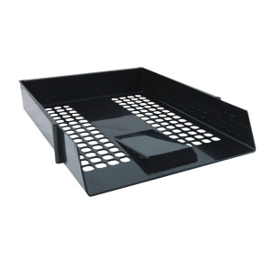 WX10050A Contract A4 Black Letter Tray Mesh design economical plastic construction WX10050A