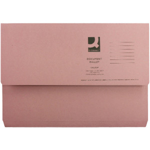 WX23015A Pink Document Wallet Pack 50 45917EAST