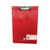 5 Star Fold-over Clipboard with Front Pocket Foolscap Red 913683