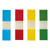 5 Star Index Flags 4 Bright Colours 12x45mm 35 Flags per Colour Assorted 935452
