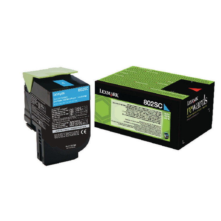 80C2SC0 Lexmark 80C2SC0 802SC Cyan Toner Return Program