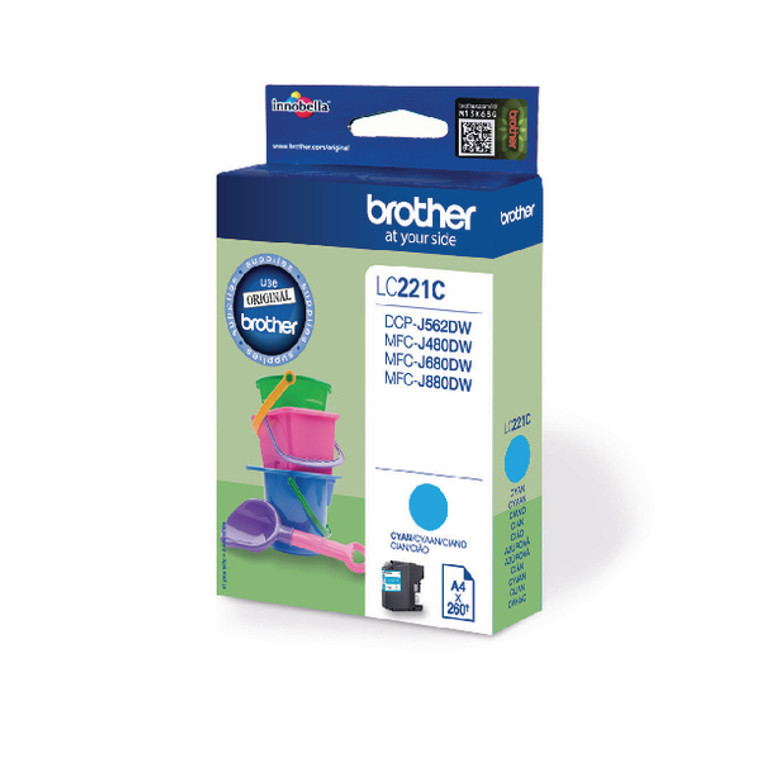 LC221C Brother LC-221 C Cyan Ink Cartridge