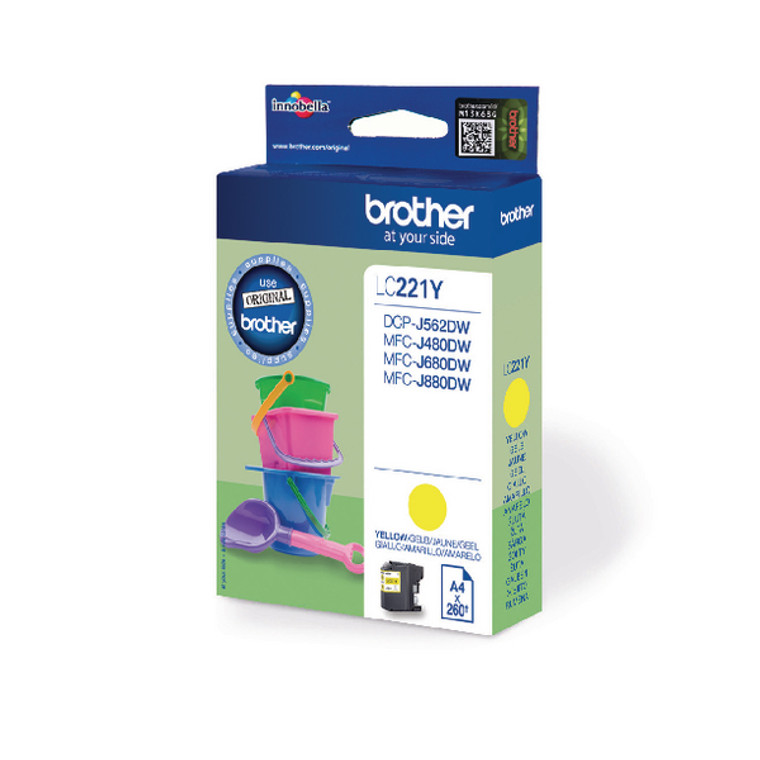 LC221Y Brother LC-221 Y Yellow Ink Cartridge