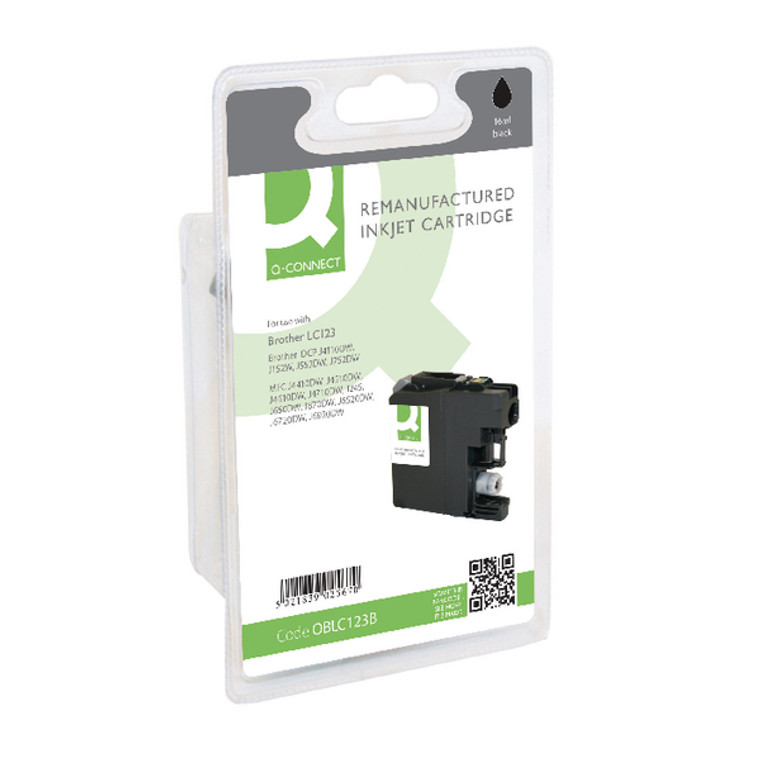 OBLC123BK Compatible replace Brother LC-123BK Black Ink Cartridge