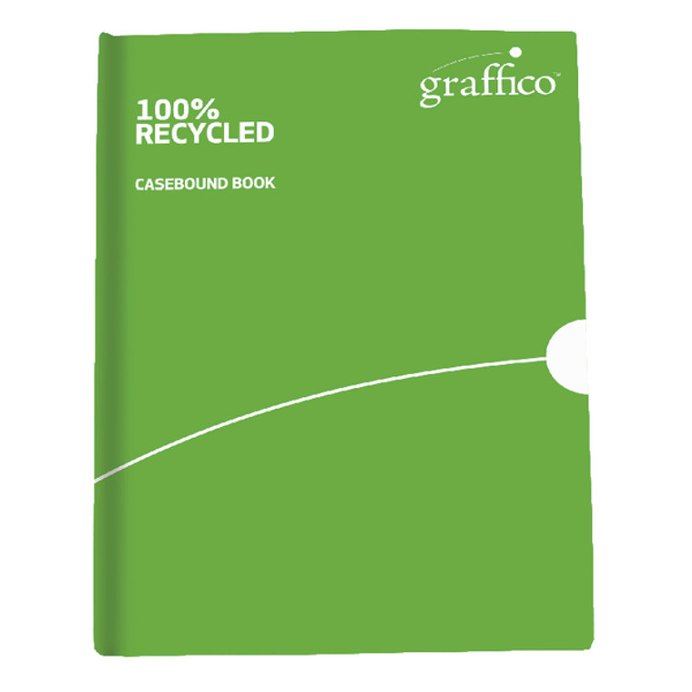 EN08054 Graffico Recycled Casebound Notebook 160 Pages A4 9100032