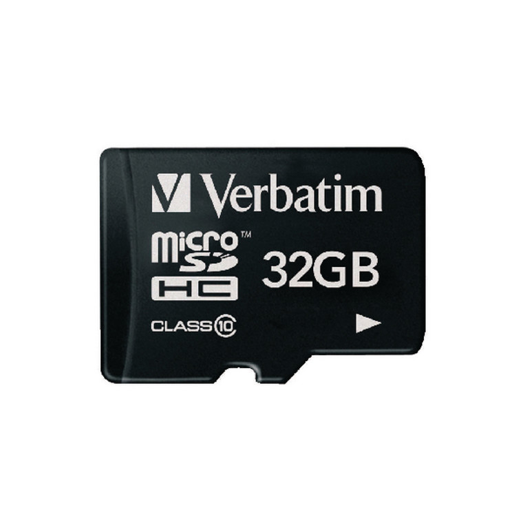 VM44083 Verbatim Micro SDHC Memory Card Class 10 32GB with Adaptor 44083