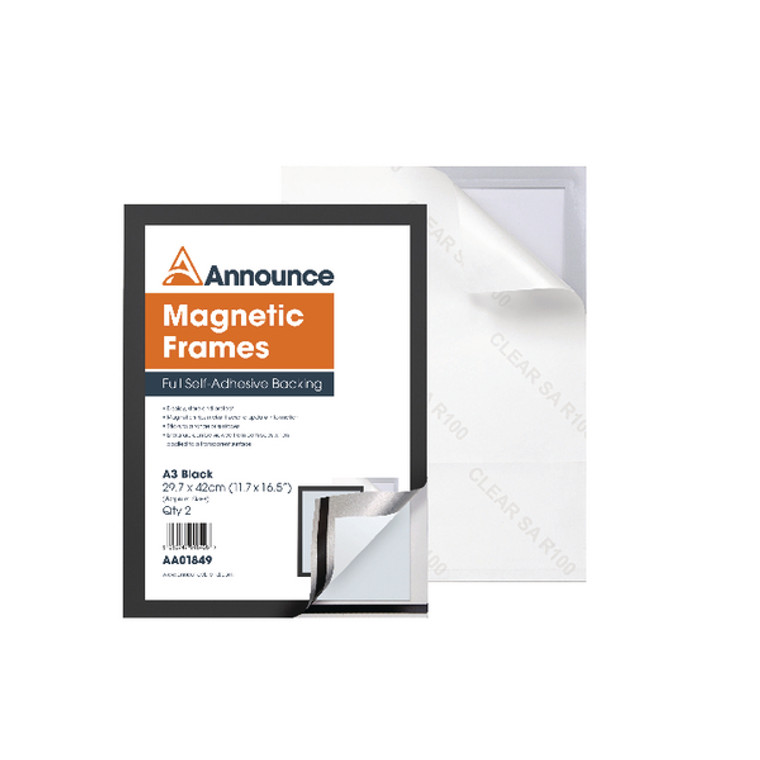 AA01849 Announce Magnetic Frame A3 Black Pack 2 AA01849