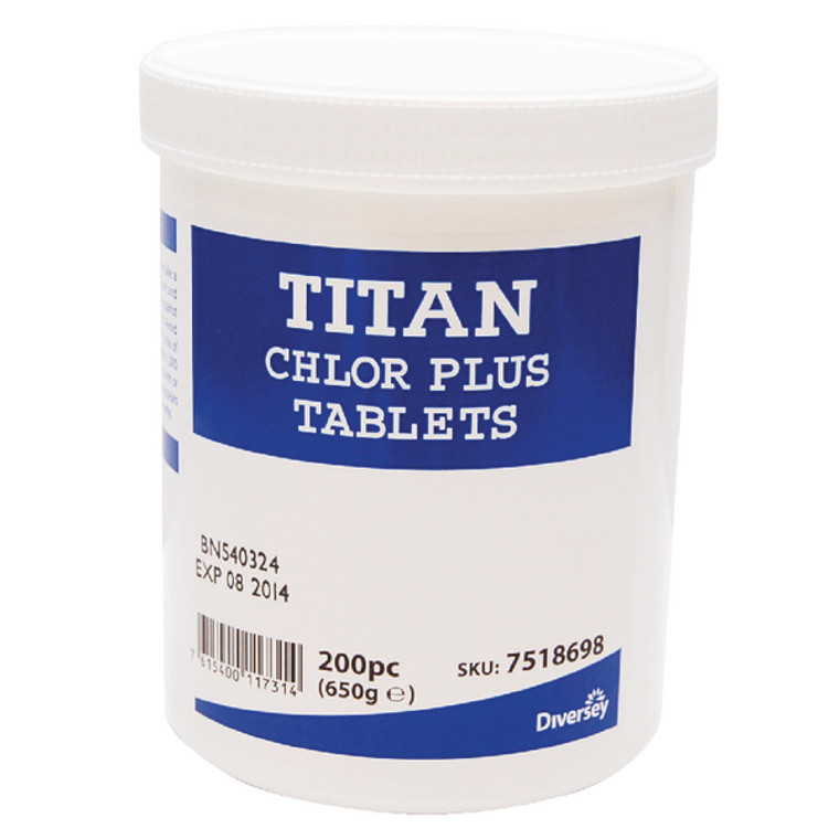 DV11730 Titan Chlor Plus Chlorine Tabs Pack 200 7518698