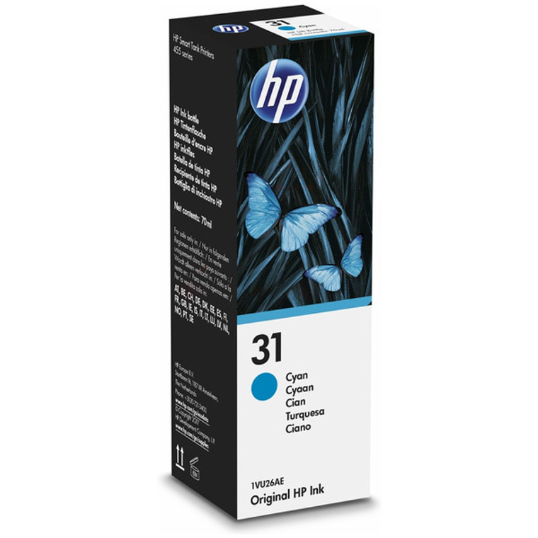 1VU26AE HP 1VU26AE 31 Cyan Ink Cartridge 8K pages 70ml