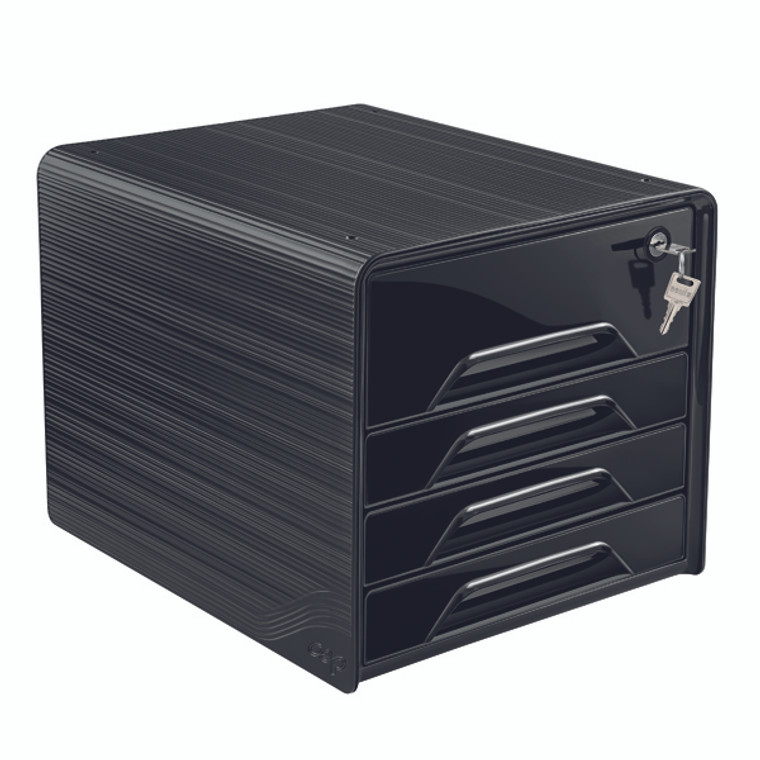 CEP01336 CEP Smoove Secure 4 Drawer Module with Lock Black 7-311S Black