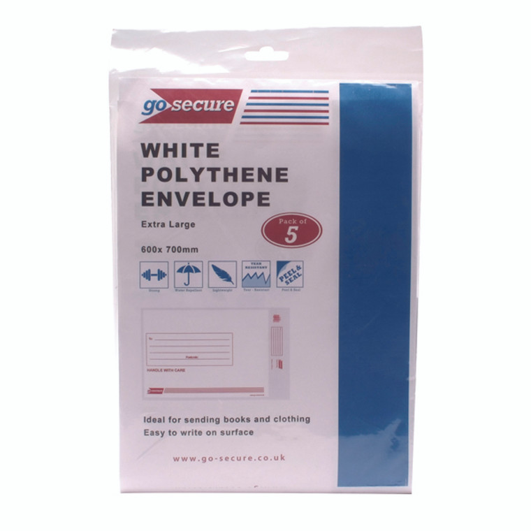PB08230 Go Secure Extra Strong Polythene Envelopes 610x700mm Pack 50 PB08230