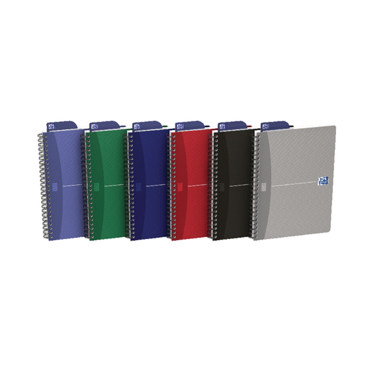 JD67514 Oxford Card Cover Wirebound Notebook A5 Assorted Pack 5 100103741