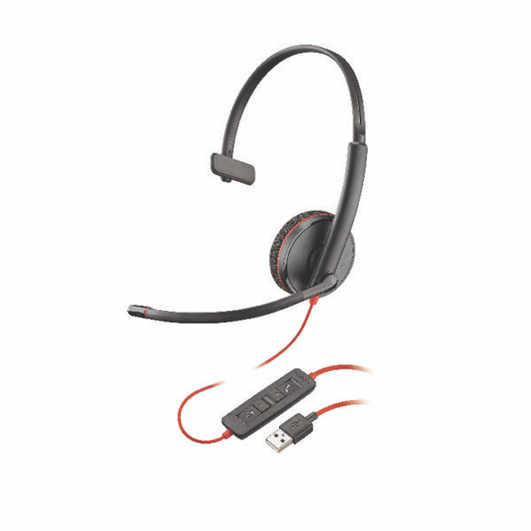 PLR16016 Plantronics Blackwire Monaural C3210 USB-A 209744-101