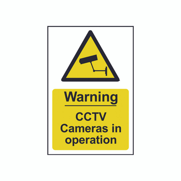 SPT16976 Spectrum Industrial Warning CCTV Cameras In Op S A PVC Sign 200x300mm 1311