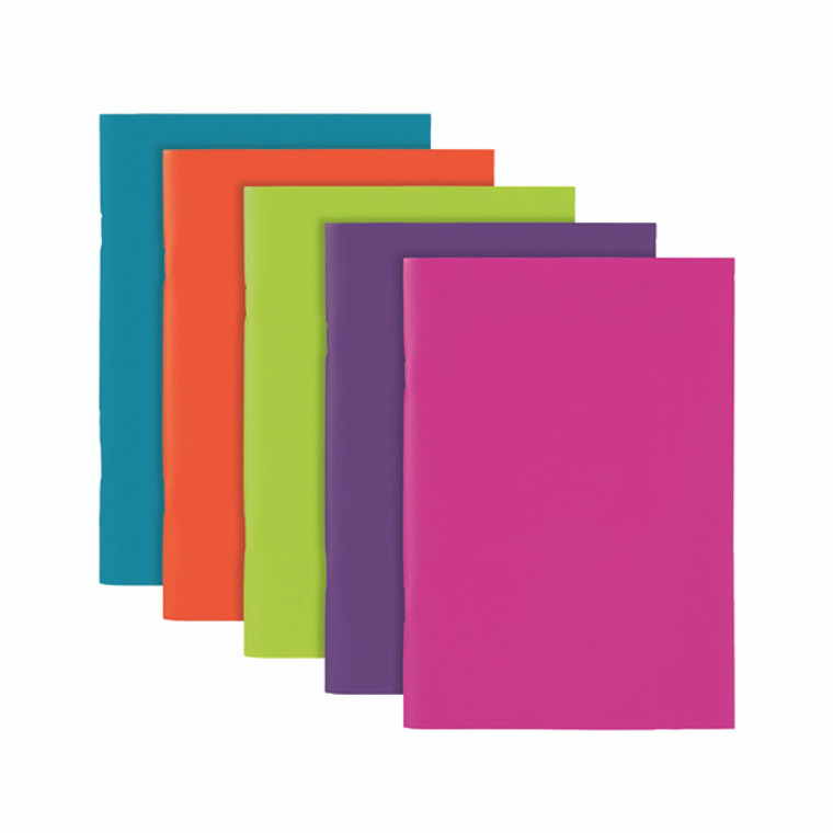 TGR01746 Polypropylene Covered Notebooks A5 40 Sheets Assorted Pack 10 301746