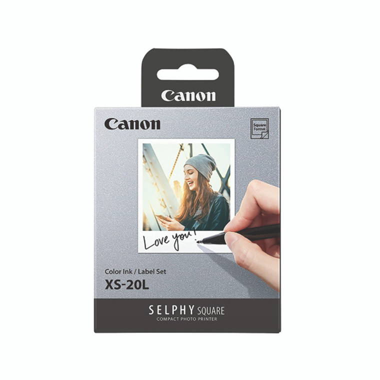 CO15821 Canon Selphy Square Photo Paper 68x68mm Glossy Ink Cartridge Pack 20 XS-20L 4119C002AA