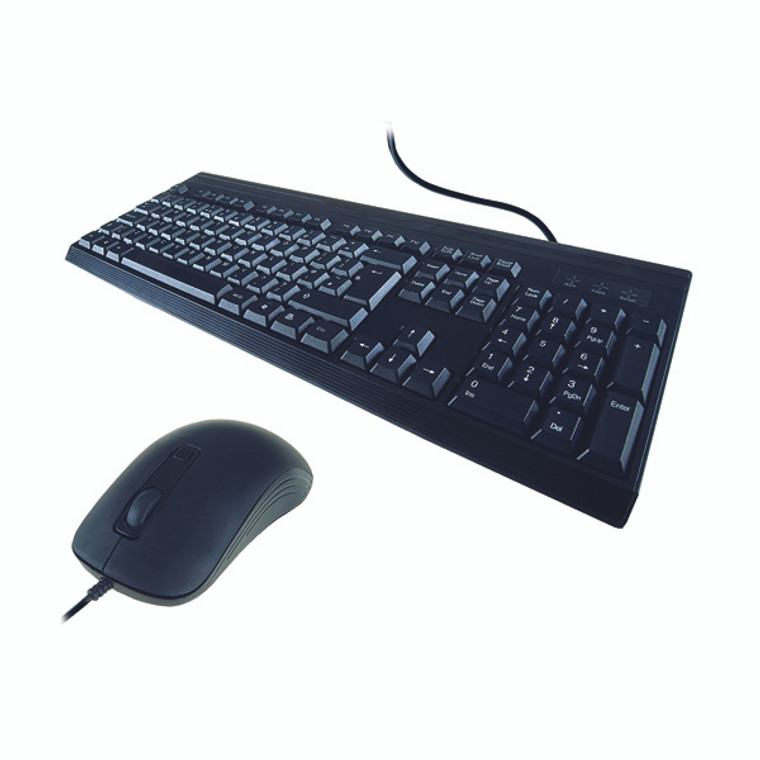 GR02373 Computer Gear KB235 Standard Anti-Bacterial Keyboard Mouse 24-0235