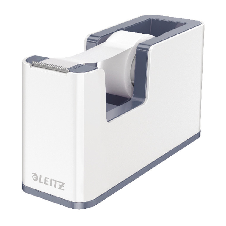 LZ11370 Leitz WOW Tape Dispenser Dual Colour White Grey 53641001