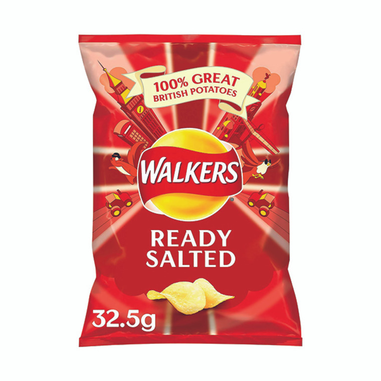 AU34779 Walkers Ready Salted Crisps 32 5g Pack 32 121797