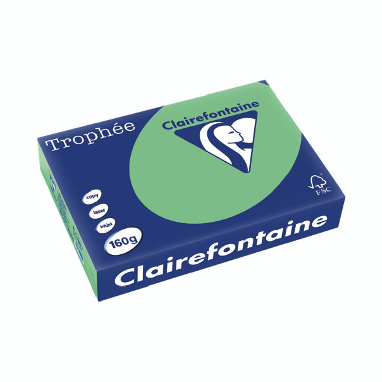 CFP1120C Trophee Card A4 160gm Natural Green Pack 250 1120C