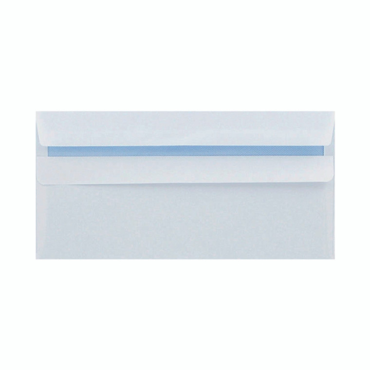 KF07556 Q-Connect DL Envelope Wallet Self Seal 80gsm White Pack 250 KF07556