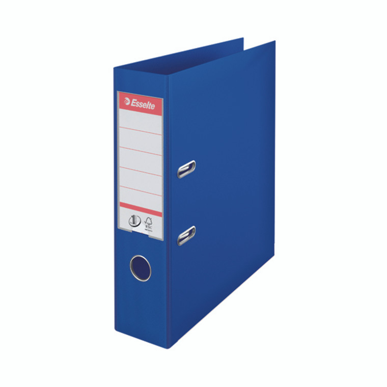 ES00604 Esselte No 1 Lever Arch File Slotted 75mm A4 Blue Pack 10 811350