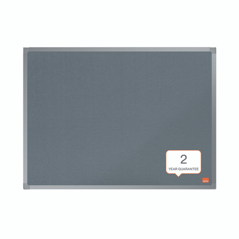 NB60878 Nobo Essence Felt Notice Board 1200 x 900mm Grey 1915206