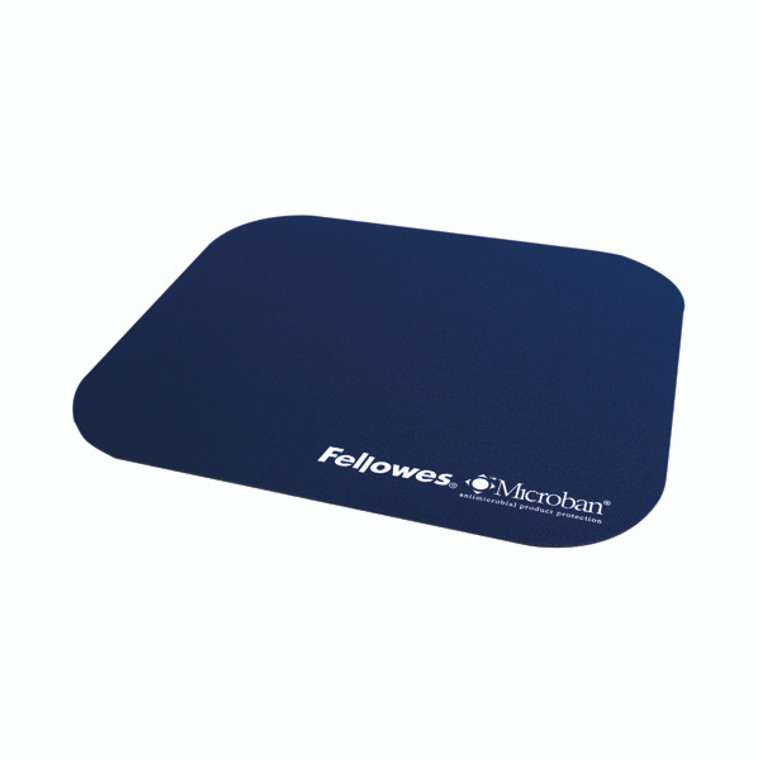 BB44011 Fellowes Mouse Pad Microban Antibacterial Protection Navy 5933805