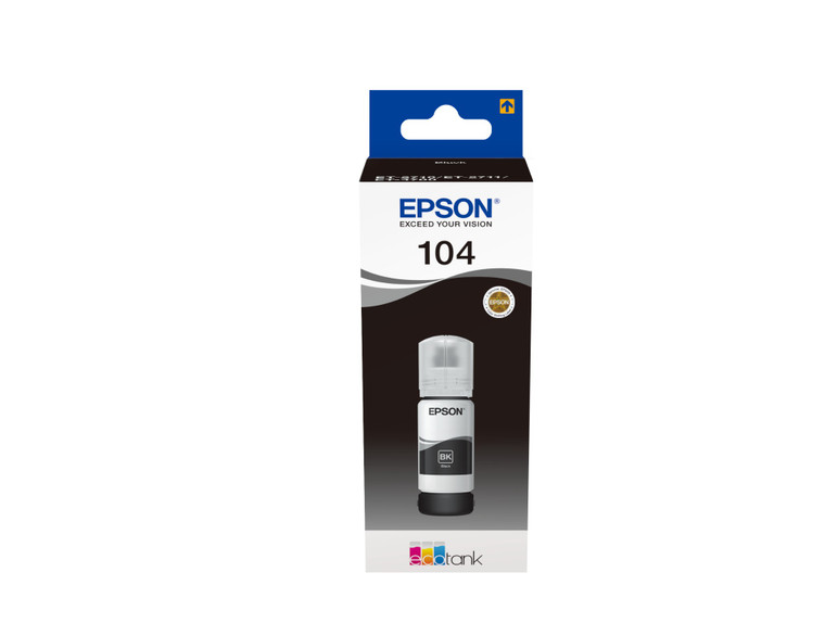 Epson C13T00P140 104 Black Ink Bottle, 4.5K pages, 65ml