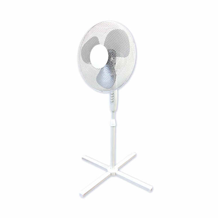 Q-Connect 16 Inch/406mm Pedestal Fan White KF00404