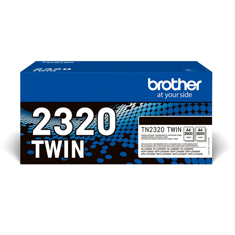 Brother TN-2320TWIN Black Toner Twin Pack 2x2.6K pages