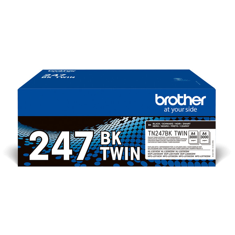 Brother TN-247BKTWIN Black Toner Twin Pack 2x3K pages