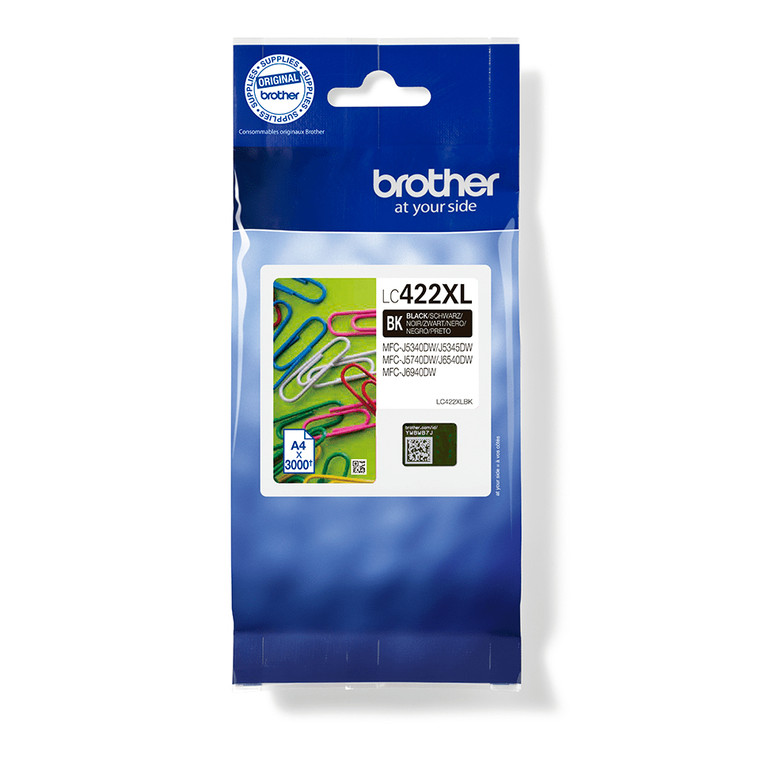 Brother LC-422XLBK Black Ink Cartridge High Yield 3K pages
