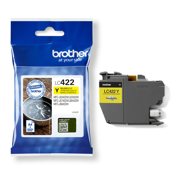 Brother LC-422Y Yellow Ink Cartridge 550 pages