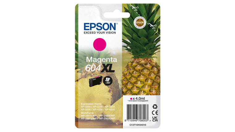 Epson C13T10H34010 604XL Magenta Ink Cartridge High Capacity 350 pages 4ml