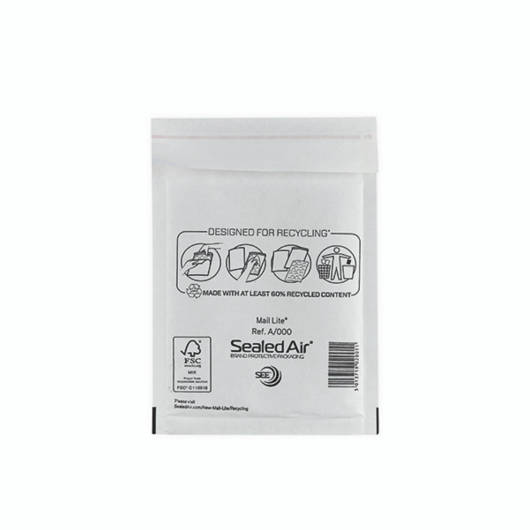 Mail Lite Bubble Postal Bag White A000 110x160 (Pack of 100) 101097838