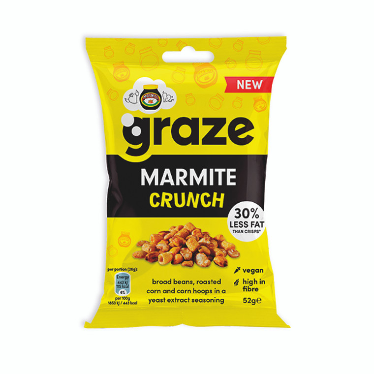 Graze Marmite Crunch Bag 52g (Pack of 18) 3249