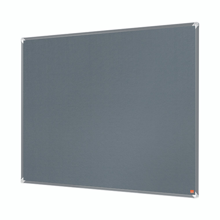 Nobo Premium Plus Felt Notice Board 600 x 450mm Grey 1915194