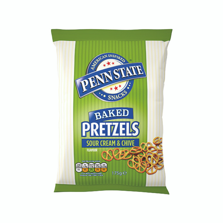 Penn State Sour Cream and Chive Baked Pretzels 175g (Pack of 14) 0401233