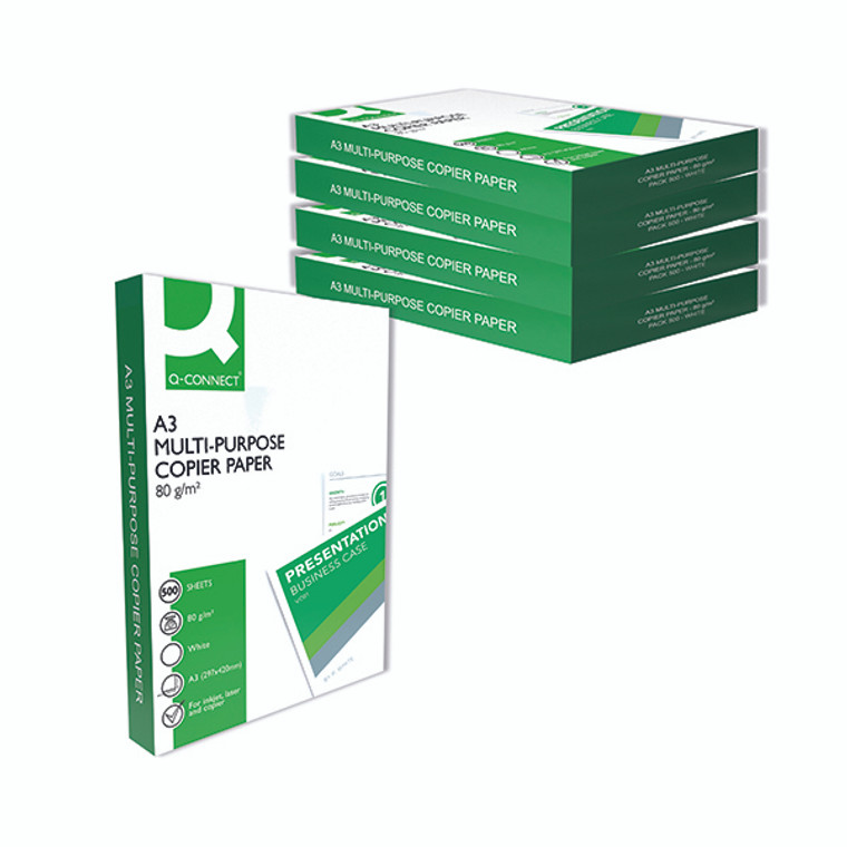 Q-Connect Copier Paper A3 80gsm White (500 sheets) KF01089B