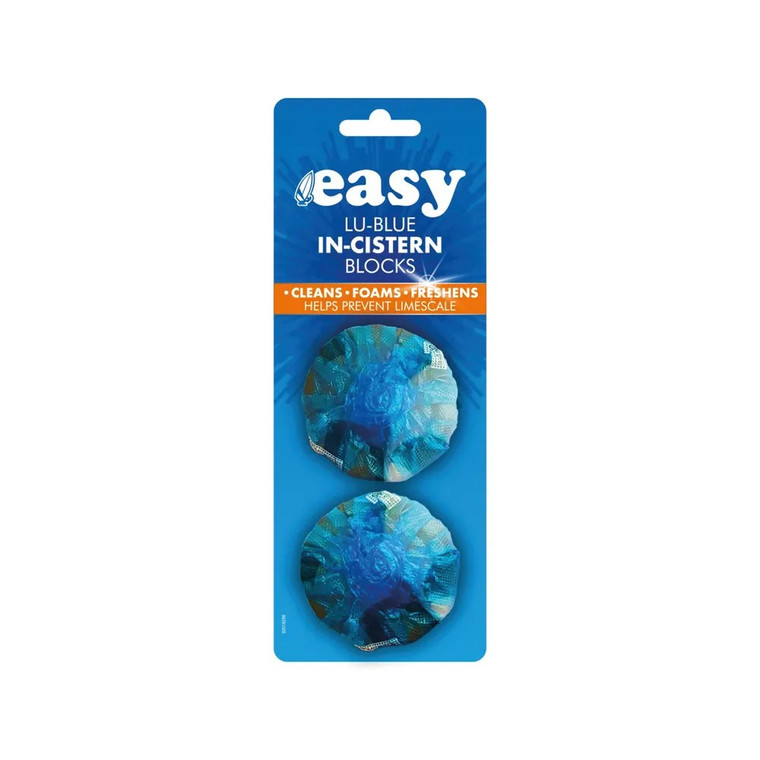 Easy Lu-Blue In-Cistern Toilet Freshener Blocks Twin Pack 2008060