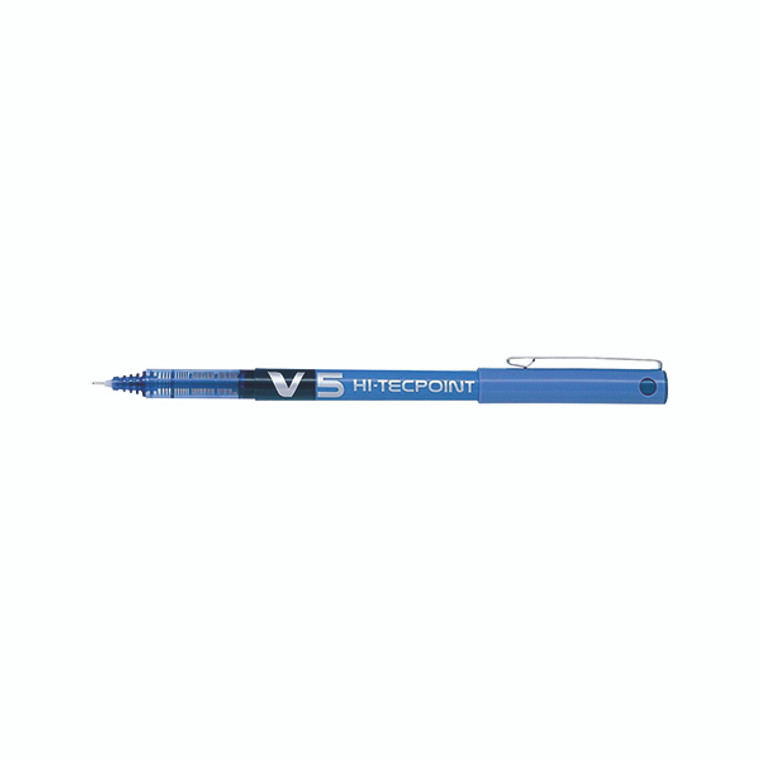 Pilot V5 Hi-Tecpoint Ultra Rollerball Pen Fine Blue (Pack of 20) 3131910516514