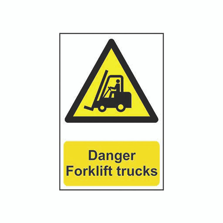 Spectrum Safety Sign Danger Forklift Trucks PVC 400x600mm 4101