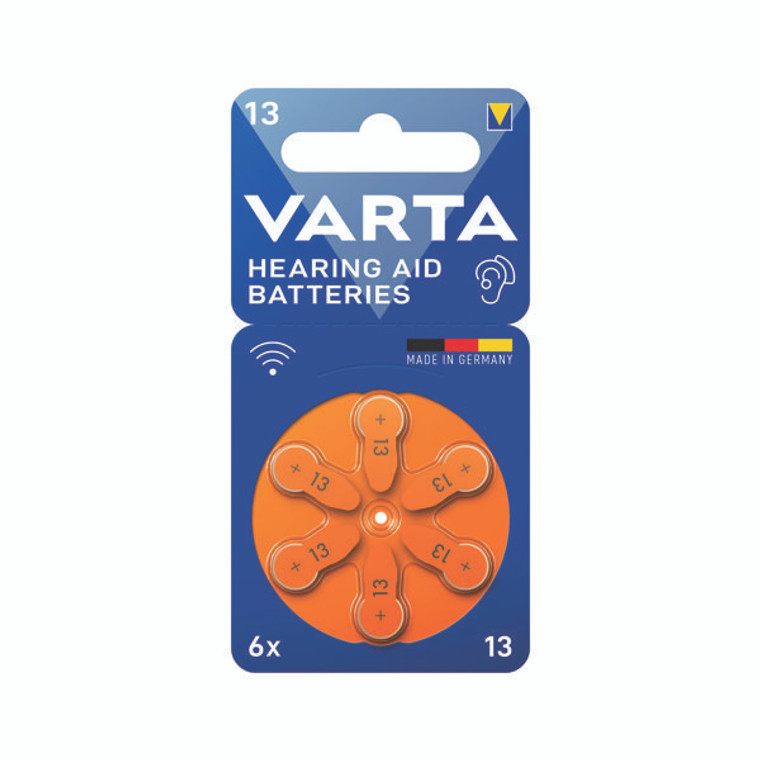 Varta Hearing Aid Batteries 13 (Pack of 6) 24606101416