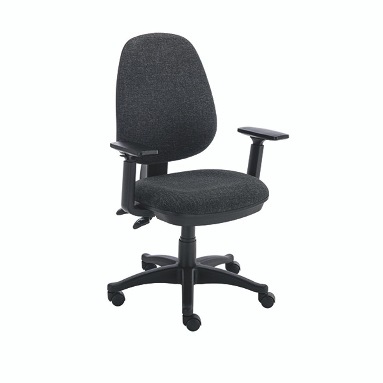 Astin Nesta Operator Chair with Adjustable Arms 590x900x1050mm Charcoal KF810777